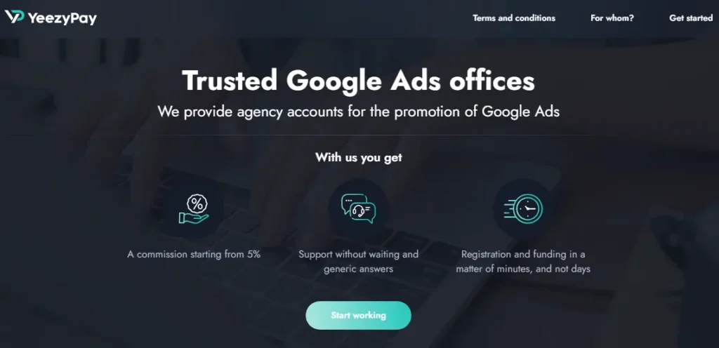 YeezyPay: Simplifying Google Ads Payments for Affiliate Marketers, Media Buyers, and Online Advertisers Through Providing Trusted Agency Accounts