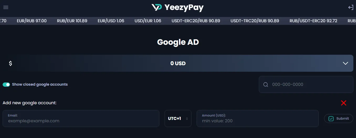 YeezyPay: Simplifying Google Ads Payments for Affiliate Marketers, Media Buyers, and Online Advertisers Through Providing Trusted Agency Accounts