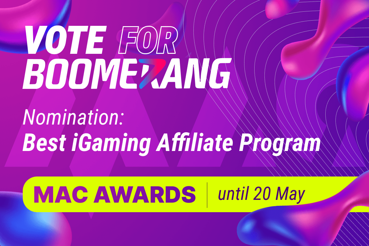 Boomerang Partners Nominated for ‘Best iGaming Affiliate Program’ at MAC Awards in CPA Field