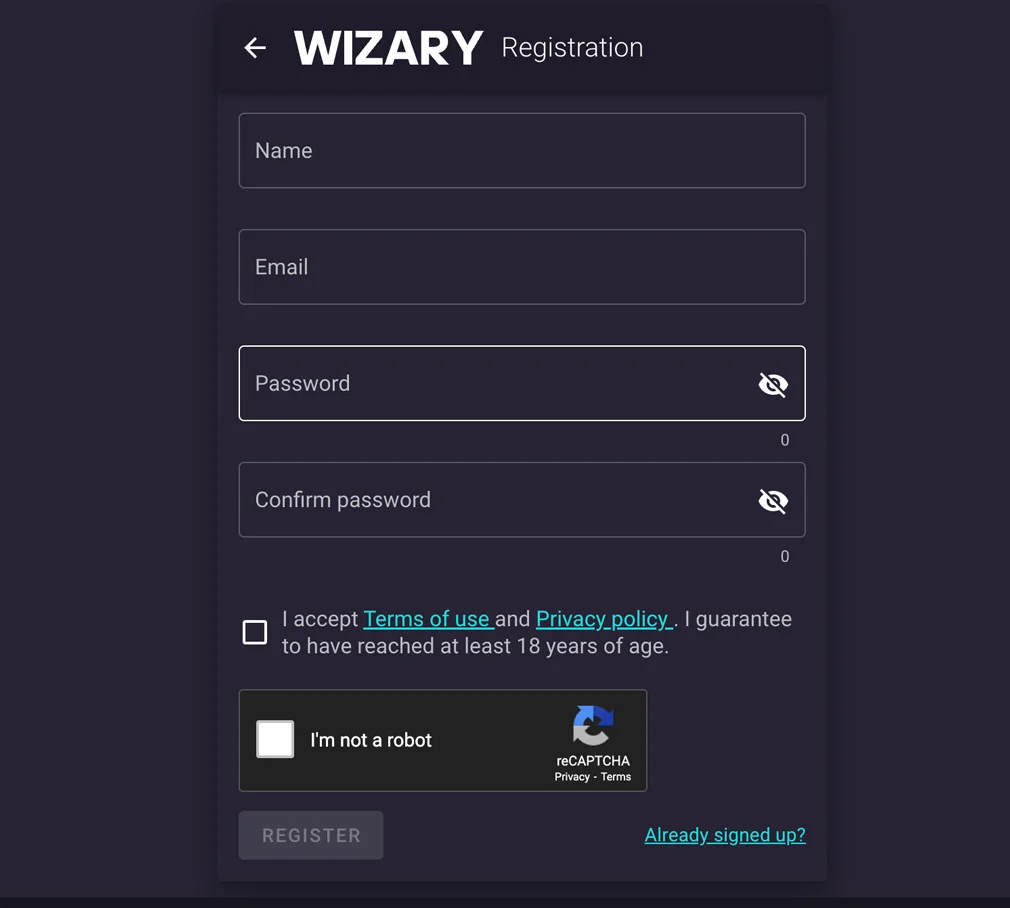 Wizary – Overview of the Crypto Gambling Site