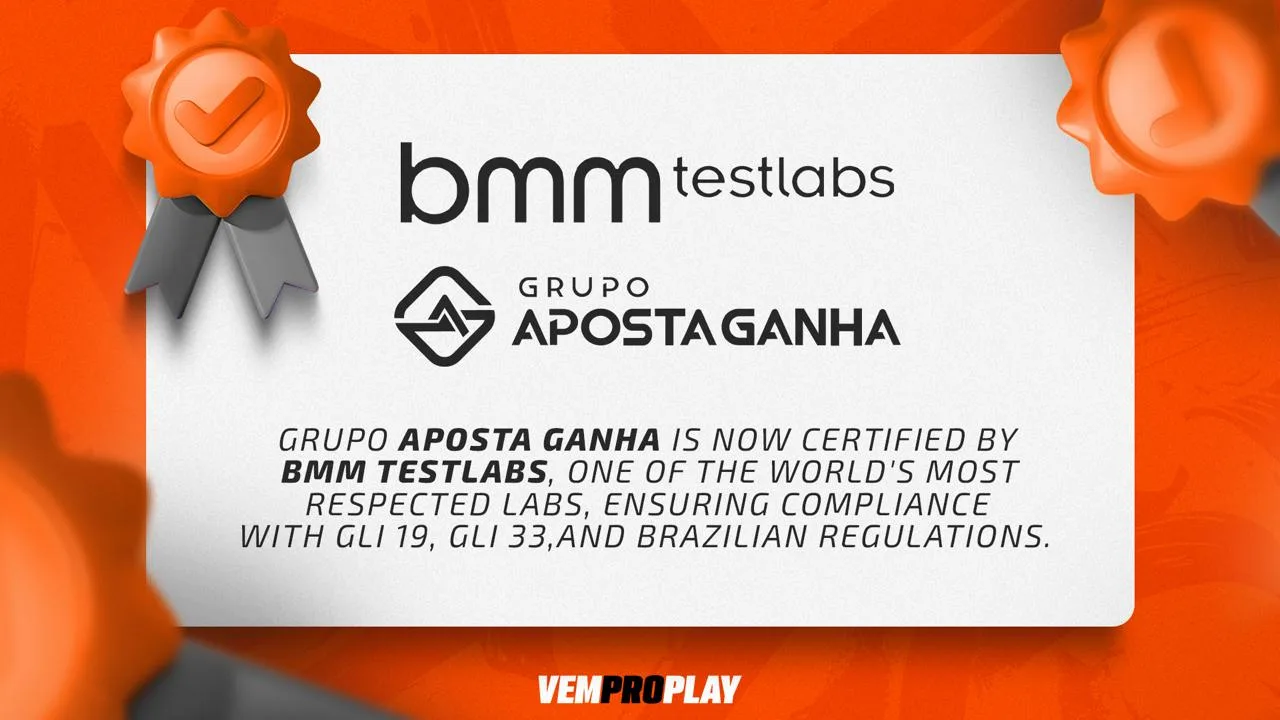 Grupo Aposta Ganha secures GLI 19, GLI 33 and Braziliancertification for its platform from BMM Testlabs