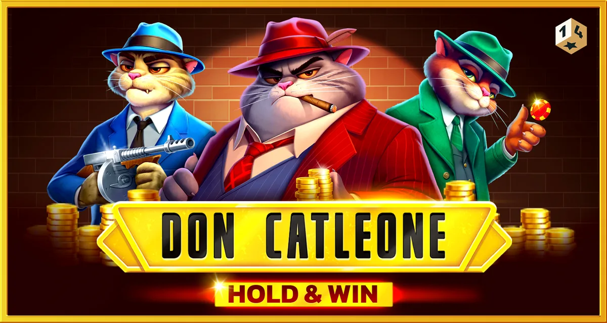 1spin4win releases unique slot Don Catleone Hold and Win featuring gangster cats